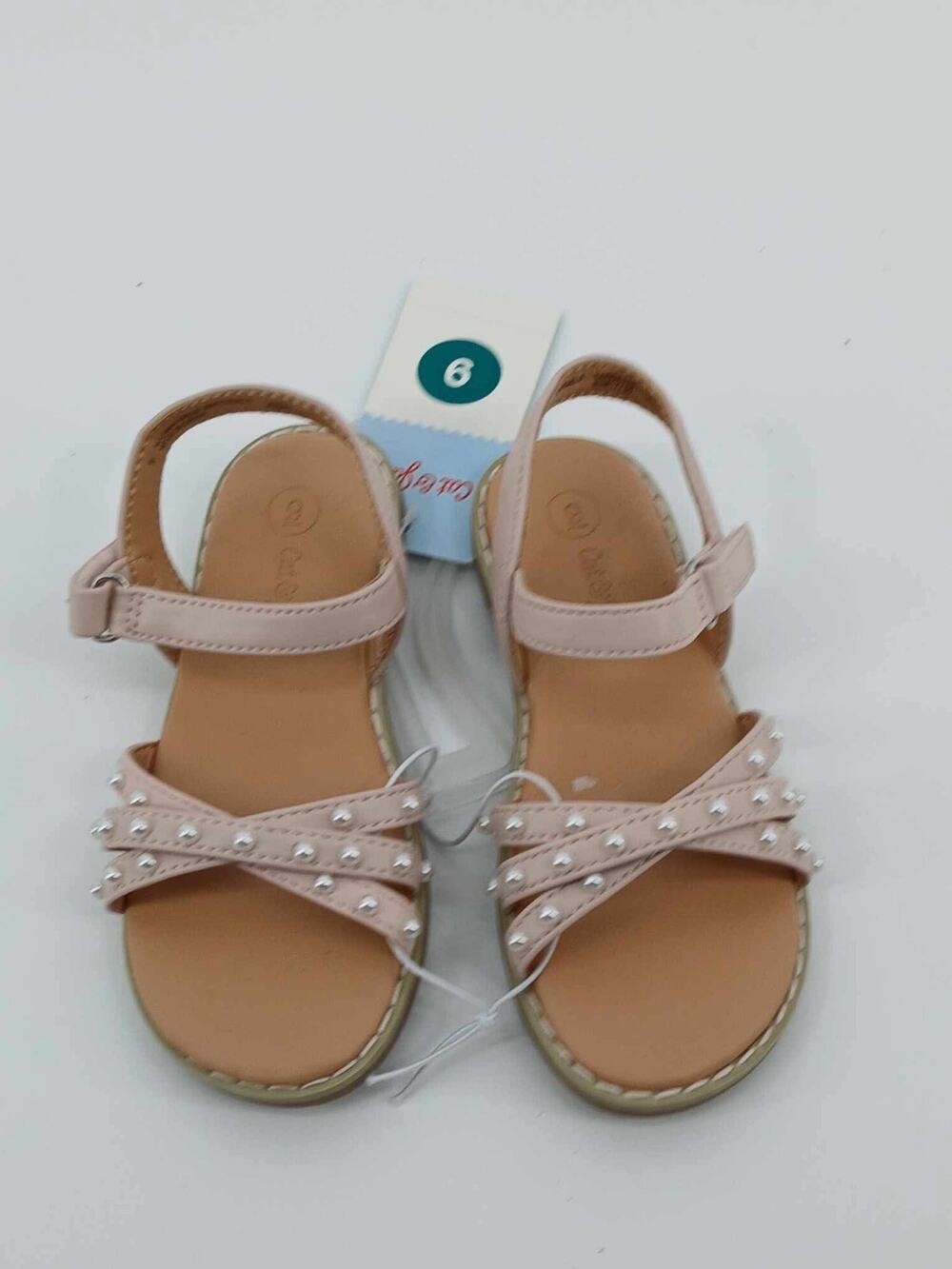 Girls' sandals, Cat & Jack, pearl embellished strap sandals (6)